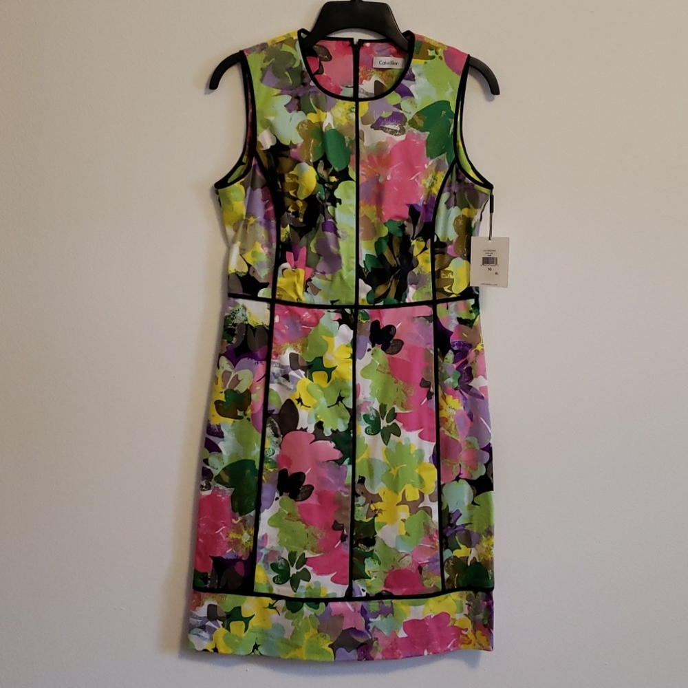 Calvin Klein floral dress sz 10 NWT